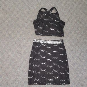 Homecoming/prom Black 2 piece